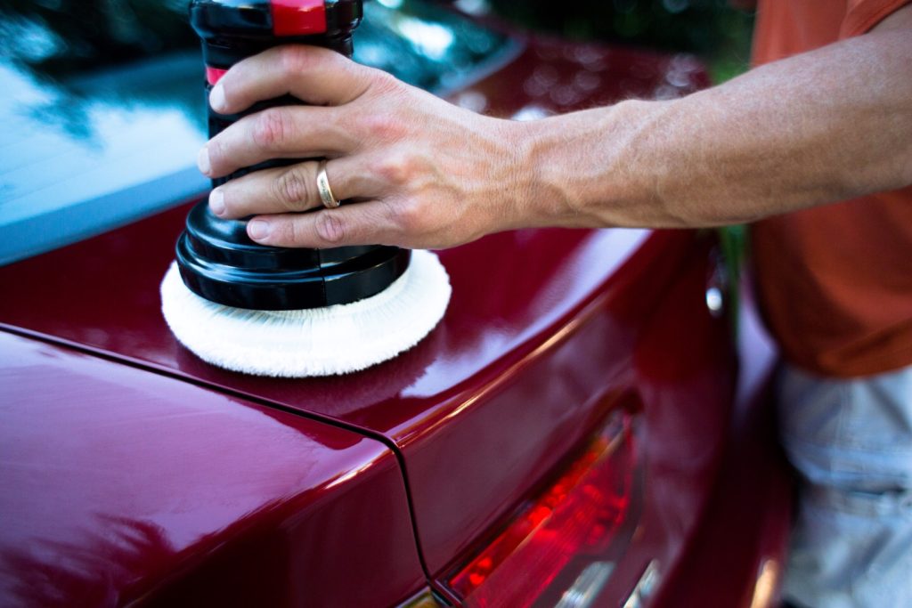 Car detailing exterior protection with professional car waxing.